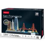 Cubic Fun City Line San Francisco ABD Led Işıklı 3D Puzzle