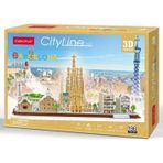 CubicFun 3D Puzzle City Line Barcelona İspanya 3D Puzzle