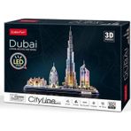 CubicFun 3D Puzzle City Line Dubai Led Işıklı 3D Puzzle