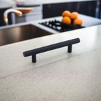 Çubuk 10 Adet Siyah Metal Kulp ( 96 Mm-9.6 Cm) Mobilya Mutfak Çekmece Dolabı Kulpu Kulbu Kulpları