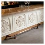 Çubuk için ayaklık, yüksek mukavemetli paslanmaz çelik ayak dayanağı kiti, 90 cm/35,4 inç, restoranlar, oteller, kompleks dahil
