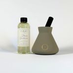 Çubuklu Oda Kokus Set,200 ml, Haki Seramik Pot (Flower Gardenia)