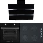 Cucinox MFA 605 - GLS 640 - F 18 Siyah 3'lü Ankastre Set