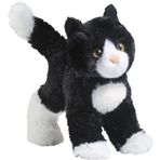 Cuddle Toys 4092 20 cm uzunluğunda Snippy Siyah ve Beyaz Kedi peluş oyuncak