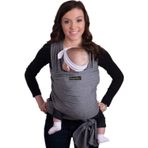 CuddleBug Bebek Sarma Askısı + Taşıyıcı - 16,3 kg'a kadar Yeni Doğanlar ve Bebekler - Eller Serbest - Nazik, Esnek Kumaş - Bebek Duşları için İdeal - Tek Beden Herkese Uyar (Gri)