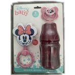 Cudlie Disney Kız Bebek Minnie Mouse Şişesi, Çıngırak ve Emzik Seti
