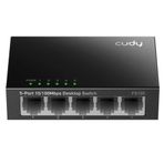 Cudy FS105 5-Port 10/100Mbps Metal Kasa Masaüstü Switch, Tak ve Çalıştır, Duvara Monte Edilebilir Tasarım, Fansız Sessiz Çalışma, Ev ve Ofis için Ethernet Çoklayıcı