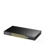 Cudy GS2028PS4-300W 24 Port GE 4*1G SFP&RJ45 Combo 19" 1U Çelik Layer2 Yönetilebilir POE+ Switch