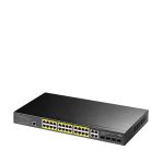 Cudy Gs2028ps4-300W 24 Port Ge 41G Sfp&Rj45 Combo 19" 1U Çelik Layer2 Yönetilebilir Poe+ Switch