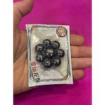 Çuffçuff Toys mıknatıs Manyetik Stres Taşı 7+1 4cm paket çapında - metalik siyah