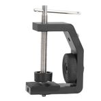 Cuifati Kamera C Kelepçe Montajı, 3 X 1/4 inç Vidalar, Masa Için Ayarlanabilir Evrensel C Kelepçesi, DSLR, LED, Tripod, 0‑60 Mm Için Lastik Pedli Stüdyo Çekimi