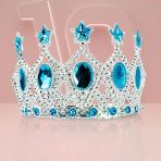 Çuk Kraliçe Tacı - Yıldız İşlemeli Prenses Tacı 15X7 Cm