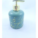 Çukurova Avm Cam Sabunluk Gri-Sarı Yaldızlı Desen 350 ml