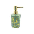 Çukurova Avm Cam Sabunluk Yeşil-Sarı Yaldızlı Desen 450 ml
