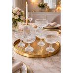 çukurova home 6 lı Kristalize Lokumluk- Mini Ayaklı Kahve Yanı Kasesi ( 100 ml )