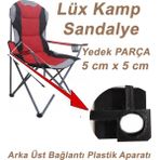 Çukurova Ütü 2 ADET Lüx Katlanır Kamp Sandalyesi Arka Üst Bağlantı Delikli Plastik Aparat Yedek Parça