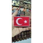 Çukurova Ütü Türk Bayrağı Nakışlı 8 cm x 5 cm Patch Nakış Arma Cırtlı