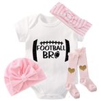 culbutomind Bebek Zıbınları Futbol Doğum Günü Tişörtü Parti Erkek Doğum Günü Partisi Futbol Forması, Pembe, 9-12 Months