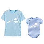 culbutomind Komik Bebek Tulum Gömlek Çocuk Bebek Küçük Çocuk Aile Gömlek Seti Aile Kıyafetleri Baba Gömlekleri Anne Kıyafetleri, Çatal Baba/Oğul, 6m/XXL
