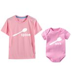 culbutomind Komik Bebek Tulum Gömlek Çocuk Bebek Küçük Çocuk Aile Gömlekleri Seti Aile Kıyafetleri Baba Gömlekleri Anne Giysileri, Çatal Anne/Kız, 3m/XXXXL