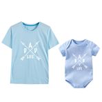 culbutomind Sevimli Bebek Zıbınları İlk Kez Anne baba Tişörtleri Aile Yeni Anne Yeni Baba Gömlekleri Ebeveyn Gömlekleri, Arrow Dad/Oğul, 6m/XXXXL