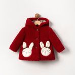 Cumino Rabbit Bebek Mont - Kırmızı - 6 - 9 Ay