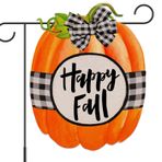 Cumule Hello Fall Bahçe Bayrağı Balkabağı Bahçe Bayrağı Çift Taraflı Dış Kabak Buffalo Ekose Hoş Geldiniz Küçük Mevsimlik Tatil Şükran Günü Yard Sonbahar Dekorasyonu