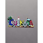 Cunda Temalı Kabartma Polyester Magnet Buzdolabı Süsü – 10 cm x 4 cm (kod:1070)