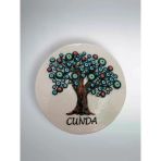 Cunda Temalı Kabartma Polyester Magnet Buzdolabı Süsü – Çap: 6,5 cm (kod:1071)