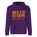 Çünkü yapabilirim. Bu nedenle baskılı kapüşonlu sweatshirt – komik kapüşonlu kazak, ironi sözü, komik karakterler için eğlenceli sweatshirt, Koyu Eflatun, 5XL