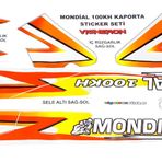 CUP MONDİAL KH 100 KAPORTA STİCKER SETİ - KAPORTA ARMA SETİ