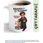 Cup Mup Avukata Hediye Kupa Bardak | Adalet Temsilcisi Dosyaların Efendisi - Erkek - 010 - Beyaz