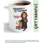 Cup Mup Avukata Hediye Kupa Bardak | Adalet Temsilcisi Dosyaların Efendisi - Kadın - 010 - Beyaz