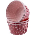 Cupcake Kalıbı Büyük Boy 62*40 Mm (100 Adet) Puantiyeli Pembe