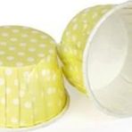 Cupcake Kalıbı Büyük Boy 62*40 Mm (50 Adet) Puantiyeli Sarı