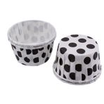 Cupcake Kalıbı Küçük Boy 44*35 Mm - 100 Adet Puantiyeli Beyaz