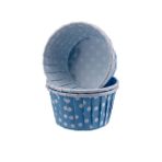 Cupcake Kalıbı Küçük Boy 44*35 Mm (50 Adet) Puantiyeli Mavi