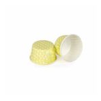 Cupcake Kalıbı Küçük Boy 44*35 Mm - 50 Adet Puantiyeli Sarı