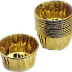 Cupcake Kalıbı Küçük Boy 44*35 Sufle-Muffin Kek Kalıbı (50 Adet) Altın