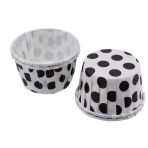 Cupcake Kalıbı Minik Boy 38*30 Mm - 50 Adet Puantiyeli Beyaz