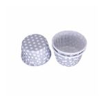 Cupcake Kalıbı Orta Boy 50*39 Mm - 50 Adet Puantiyeli Gümüş