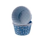 Cupcake Kalıbı Orta Boy 50*39 Mm - 50 Adet Puantiyeli Mavi