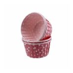 Cupcake Kalıbı Orta Boy 50*39 Mm - 50 Adet Puantiyeli Pembe