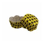 Cupcake Kalıbı Pet Kapsül Dalgalı Sarı Emoji Kek Kalıbı 65X38 MM - 100 Adet