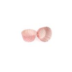 Cupcake Kalıbı Pet Kapsül Kek Kalıbı 48X34 MM - 100 Adet Puantiyeli Pembe