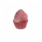 Cupcake Kalıbı Pet Kapsül Kek Kalıbı48X34 MM - 100 Adet Kar Desenli Pembe