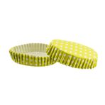 Cupcake Kalıbı Pet Kapsül Oval Model Kek Kalıbı - 100 Adet F11 Puantiyeli Sarı