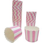 Cupcake/Muffin /Suffle Kek Kapsülü Pembe Beyaz 25 li
