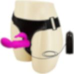 Cupidon Cupide 15 cm Belden Bağlamalı Titreşimli Rabbit Vibratör Strapon