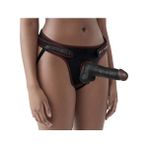 Cupidon Cupide 20 cm Belden Bağlamalı Içi Dolu Zenci Strapon Dildo